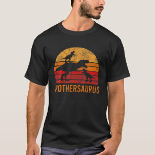 Brother Dinosaur 3 Kid Funny Big Little Brothersau T-Shirt