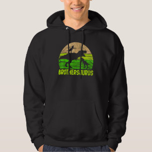 Brother Dinosaur Brothersaurus 2 Two Kids Christma Hoodie