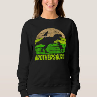 Brother Dinosaur Brothersaurus 2 Two Kids Christma Sweatshirt