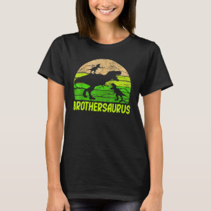 Brother Dinosaur Brothersaurus 2 Two Kids Christma T-Shirt