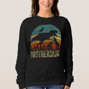 Brother Dinosaur Brothersaurus 3 Two Kids Christma Sweatshirt