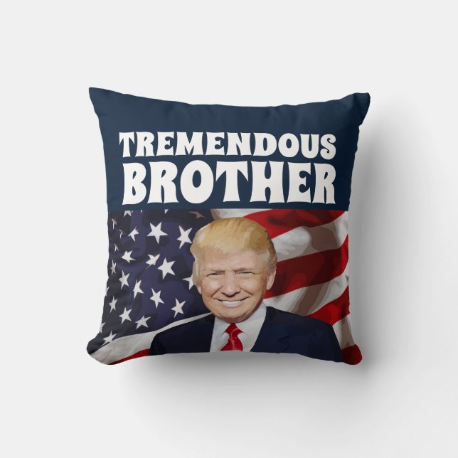 BROTHER DONALD TRUMP THROW  PILLOWS (Front)