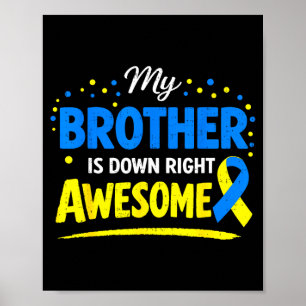 Brother down right awesome down syndrome family poster