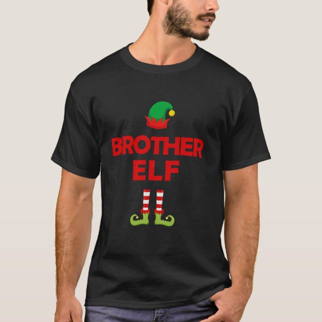 Brother Elf Christmas Holiday Elf Squad Xmas Elves T-Shirt (Front)