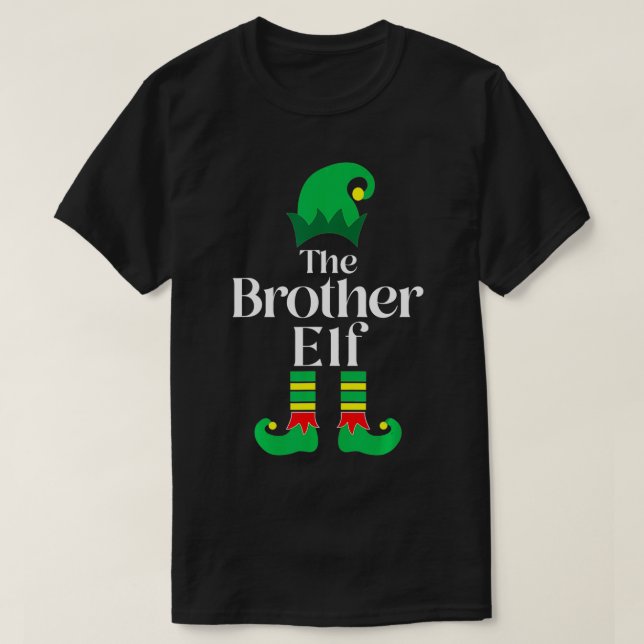 Brother Elf Christmas Party Gifts Matching Family  T-Shirt (Design Front)