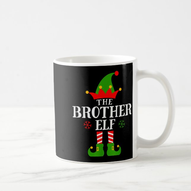 Brother Elf Funny Matching Family Group Christmas  Coffee Mug (Right)