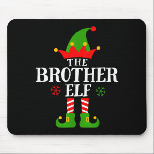 Brother Elf Funny Matching Family Group Christmas Mouse Mat