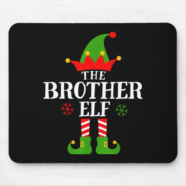 Brother Elf Funny Matching Family Group Christmas  Mouse Mat (Front)