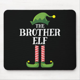 Brother Elf Matching Family Group Christmas Party Mouse Mat