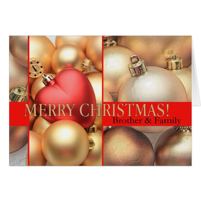 Brother & Family Merry Christmas card (Front Horizontal)