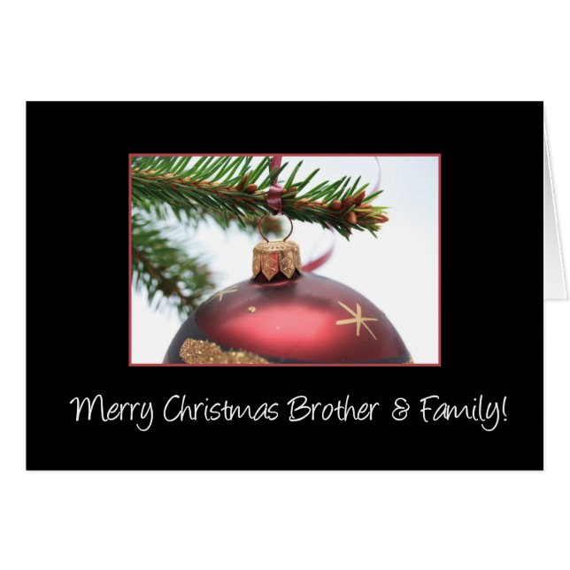 Brother & Family Merry Christmas card (Front Horizontal)