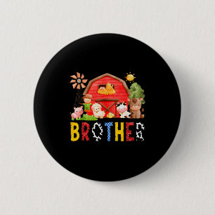 Brother Farm Cow Birthday Boy Matching Family Matc 6 Cm Round Badge