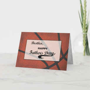 Brother Fathers Day Basketball Large Distressed  C Card
