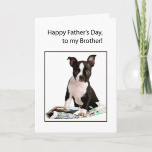 Brother Father's Day Funny Dog Newspaper Card