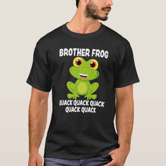 Brother Frog Animal Pun Love Amphibian Toad Frogs  T-Shirt (Front)