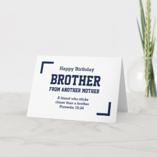 BROTHER FROM ANOTHER MOTHER   Bromance Birthday Card