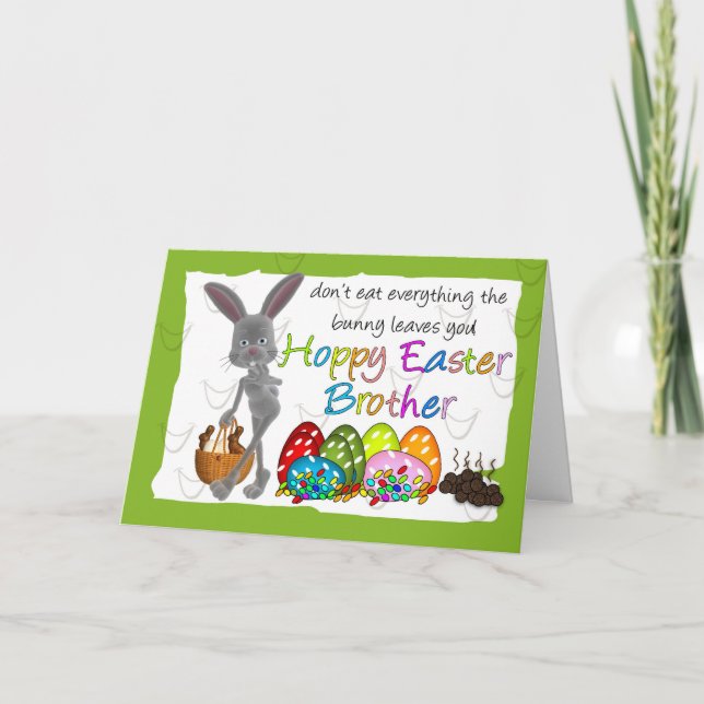 Brother Fun Humourous Easter Greeting Card (Front)