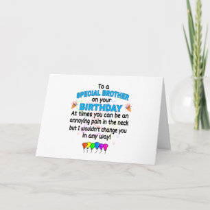Brother Funny Birthday Card