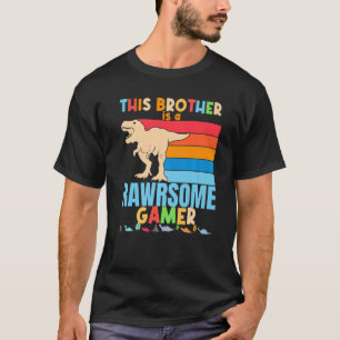 Brother Gamer Dinosaur  Video Game Big Trex Bro T-Shirt