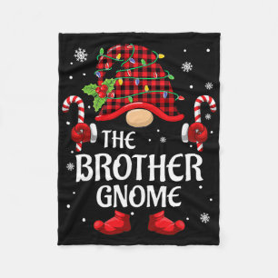 Brother Gnome Matching Christmas Pjs For Family  Fleece Blanket