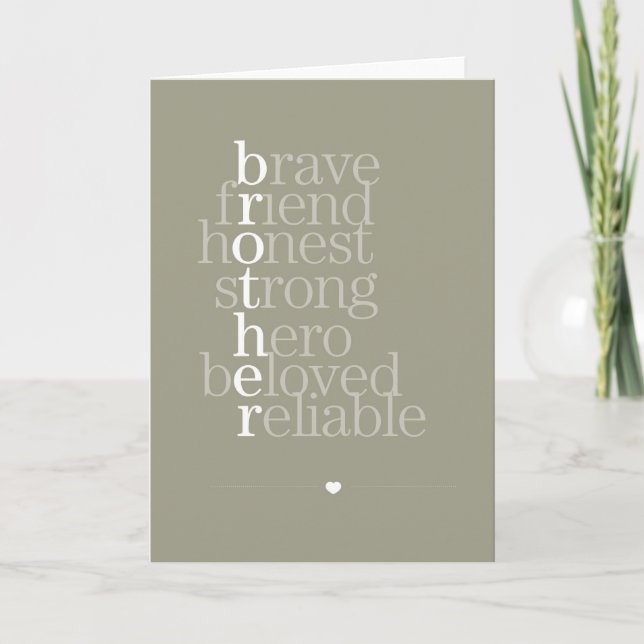 Brother Greeting Card (Front)