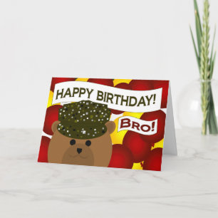 Brother - Happy Birthday Army Soldier! Card
