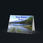 Brother, Happy Birthday, Bear Lake, Colorado Card<br><div class="desc">This is Bear Lake in Rocky Mountain National Park, Colorado. On the back is a photograph of The Gore Range (elevation approximately 12, 000 ft), which is a mountain range in the Rocky Mountains of north central Colorado in the United States. This is a view from Trail Ridge Road in...</div>