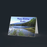 Brother, Happy Birthday, Bear Lake, Colorado Card<br><div class="desc">This is Bear Lake in Rocky Mountain National Park, Colorado. On the back is a photograph of The Gore Range (elevation approximately 12, 000 ft), which is a mountain range in the Rocky Mountains of north central Colorado in the United States. This is a view from Trail Ridge Road in...</div>