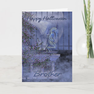 Brother Happy Halloween gargoyle Card
