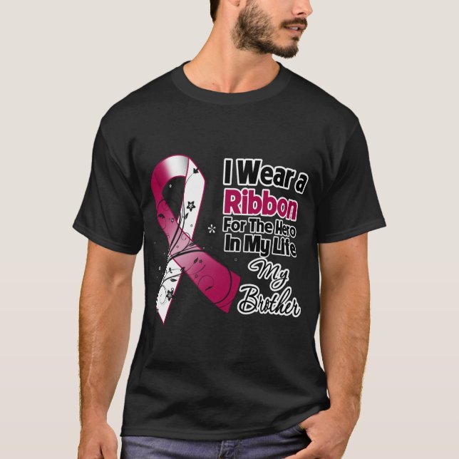 Brother Hero in My Life Head Neck Cancer T-Shirt (Front)