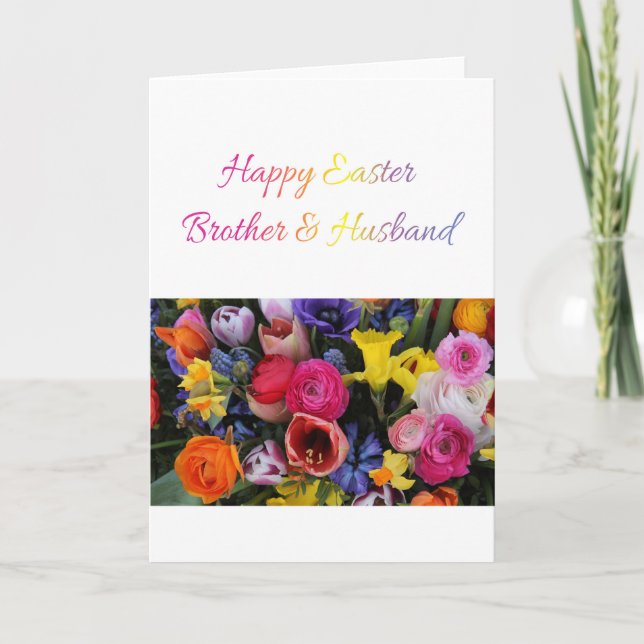 Brother & Husband   Happy Easter Holiday Card (Front)