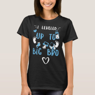 Brother I Levelled Up To Big Bro Baby Boy Sayings T-Shirt