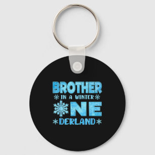 Brother In A Winter Onederland Bday Girl Sweet Sno Key Ring