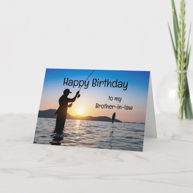 Brother-in-law Birthday Fishing Therapy Forest  Card (Front)