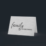 Brother-in-law Birthday Grey Gingham Card<br><div class="desc">Birthday for brother-in-law on grey and white gingham background</div>