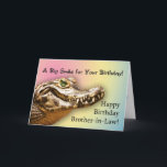 Brother-in-Law birthday, smiling alligator card<br><div class="desc">This alligator has a big grin for your birthday</div>