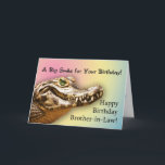 Brother-in-Law birthday, smiling alligator card<br><div class="desc">This alligator has a big grin for your birthday</div>