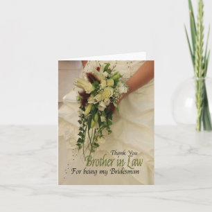 Brother in Law Bridesman thank you Card