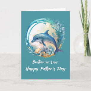 Brother in Law Dolphin Father's Day Ocean Waves Card
