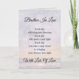 Brother In Law Encouragement Poem Greeting Card