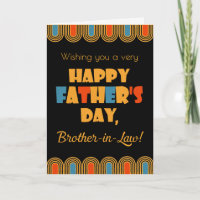 Brother in Law Father's Day Deco Style on Black