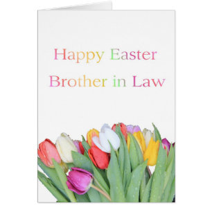 Brother in law Happy Easter Tulip card