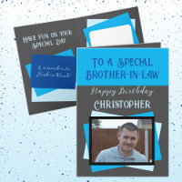 Brother in law photo name grey blue birthday