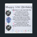 Brother in Law Poem 50th Birthday Notepad<br><div class="desc">A great gift for a brother in law on his 50th birthday</div>