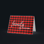 Brother-in-law's Buffalo Plaid Birthday Card<br><div class="desc">Birthday for brother-in-law with red and black buffalo plaid background.
Only the inside message can be changed.</div>