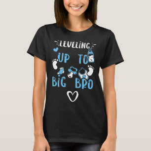 Brother Levelling Up To Big Bro Baby Boy Sayings T-Shirt