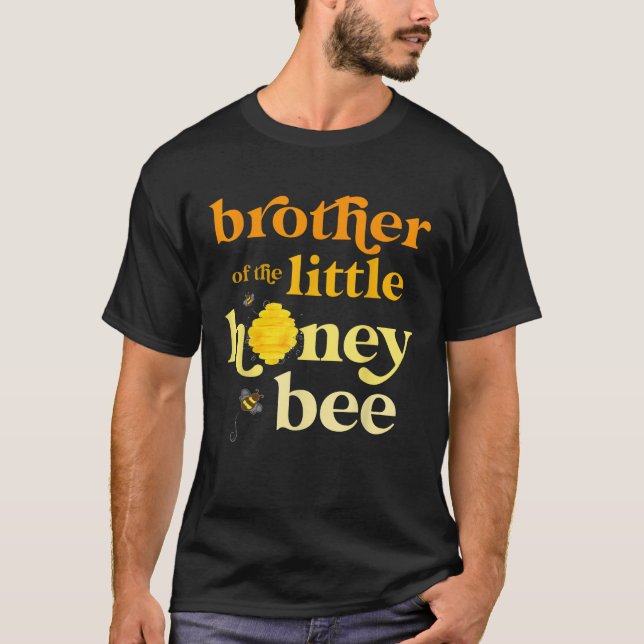 Brother Little Honey Bee Birthday Gender Reveal Ba T-Shirt (Front)