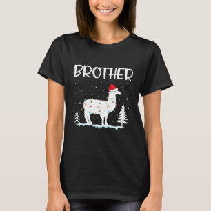 Brother Llama Christmas  Matching Family Pajama T-Shirt
