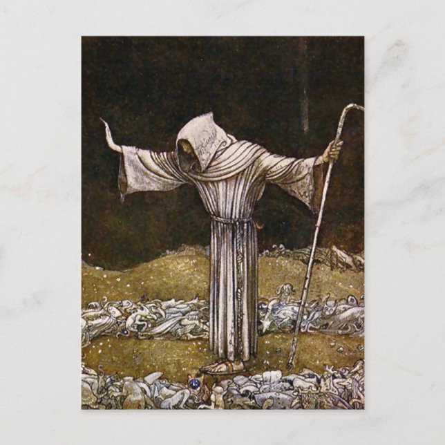 “Brother Martin” Watercolor by John Bauer Postcard (Front)