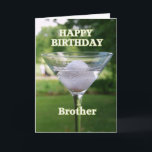 Brother Martini Golf Ball Birthday Card<br><div class="desc">"Brother Martini Golf Ball Happy Birthday Card" by Catherine Sherman.
A birthday is a great excuse to celebrate on the nineteenth hole.</div>